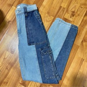 PacSun high waisted color block jeans